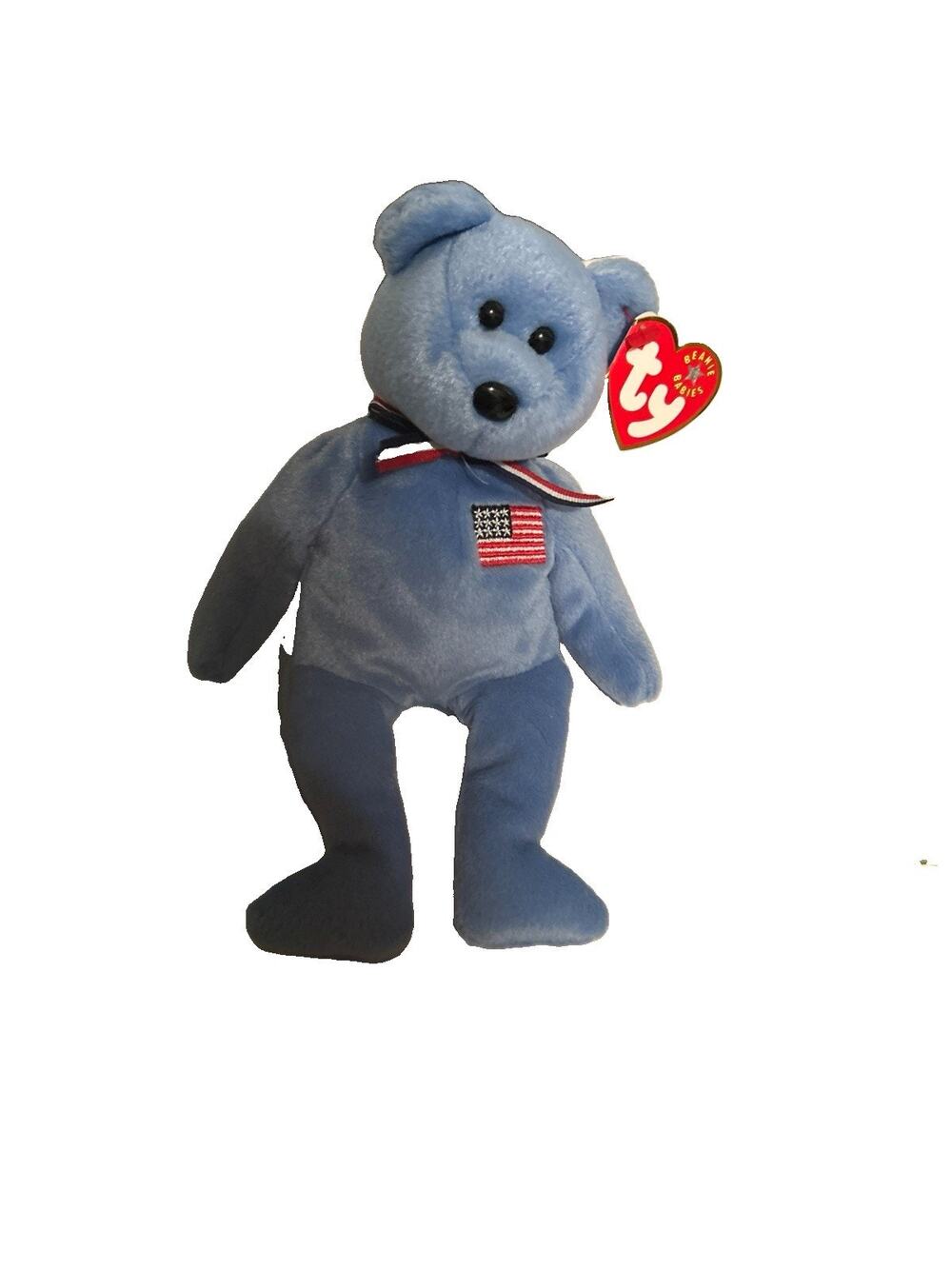 TY Beanie Baby America the Bear DOB September 11, 2001 (9/11/01) With Tag